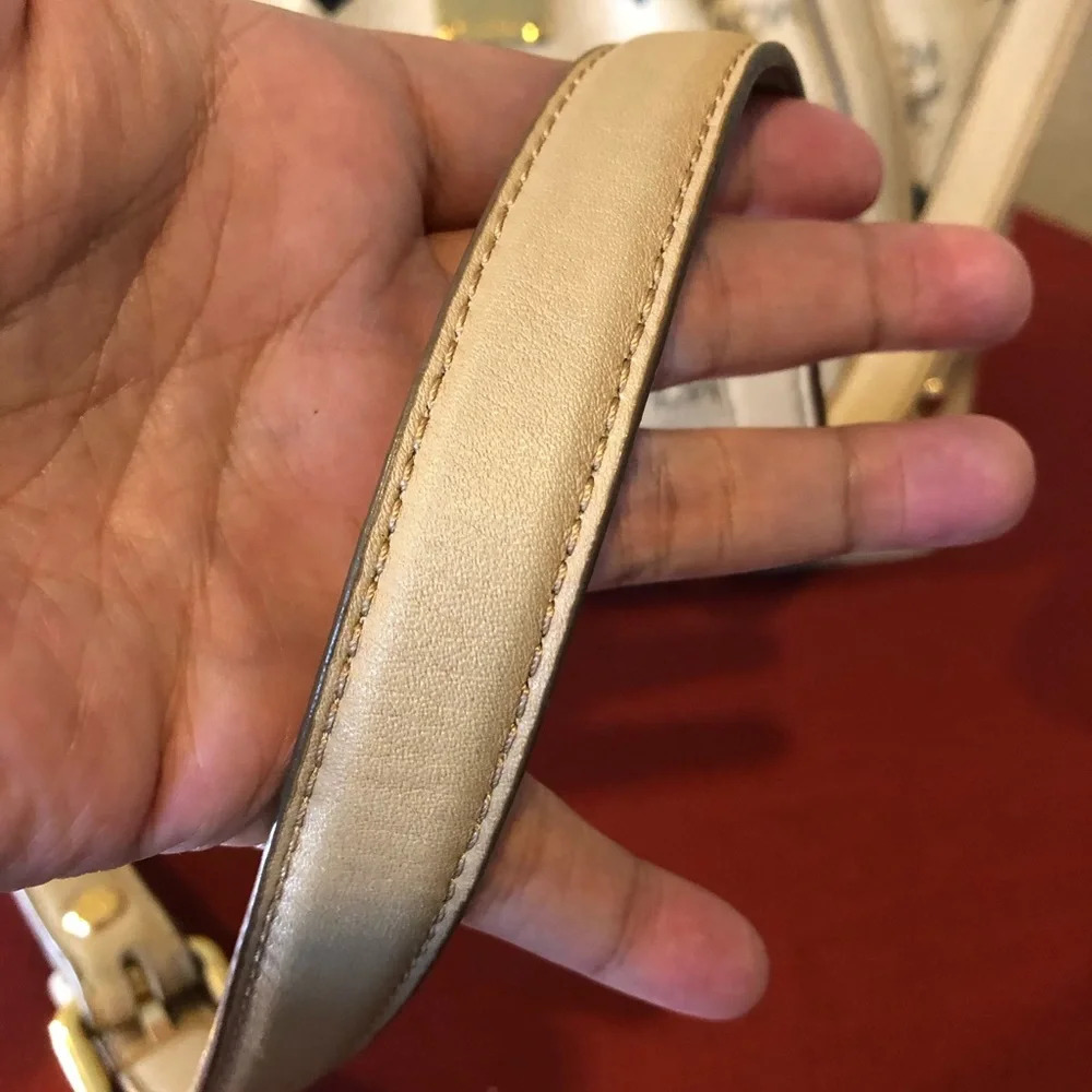 MCM CREAM VISETOS LEATHER BAG - Picture 11 of 16